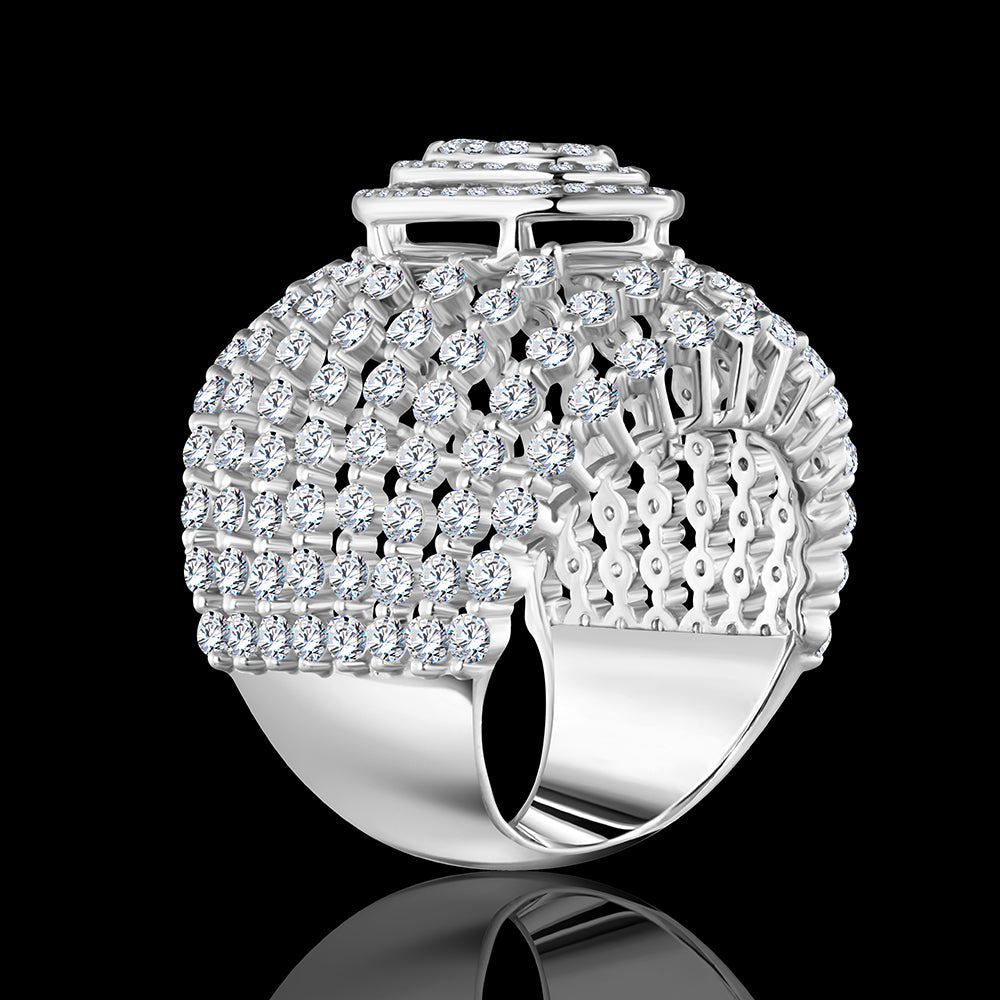 iconic statement ring adorned with dazzling round stones Statement jewelry / I-R90B