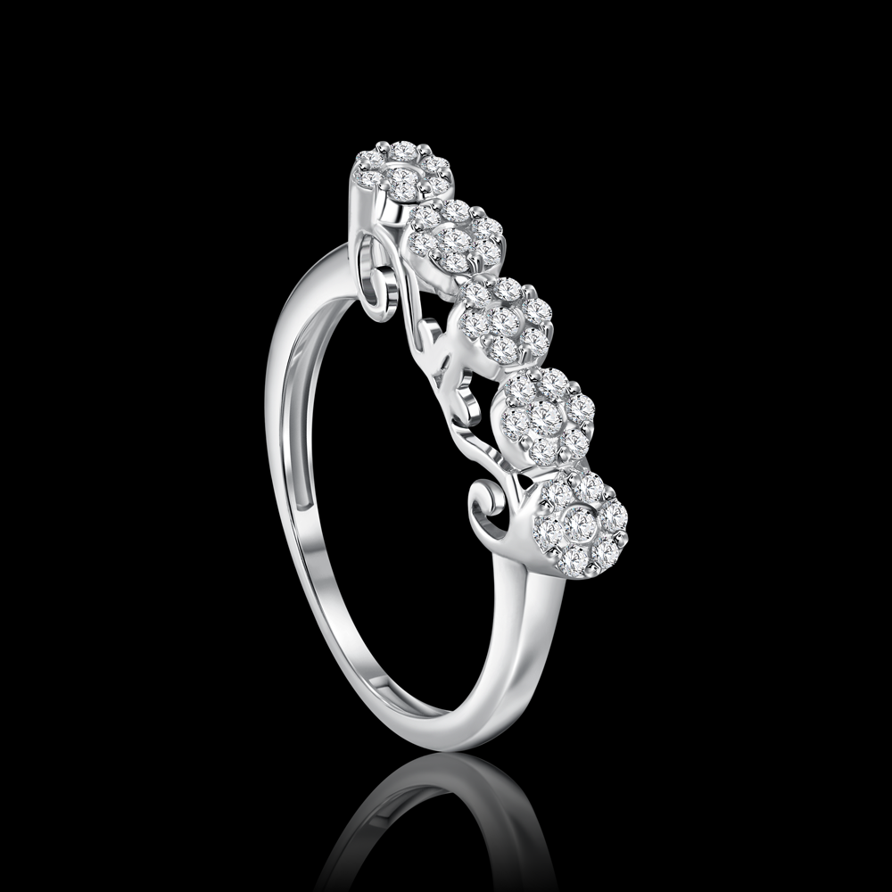 THE SIGNATURE Twin-band, exquisitely adorned with shimmering diamond stones Signature collection  / MTV21W