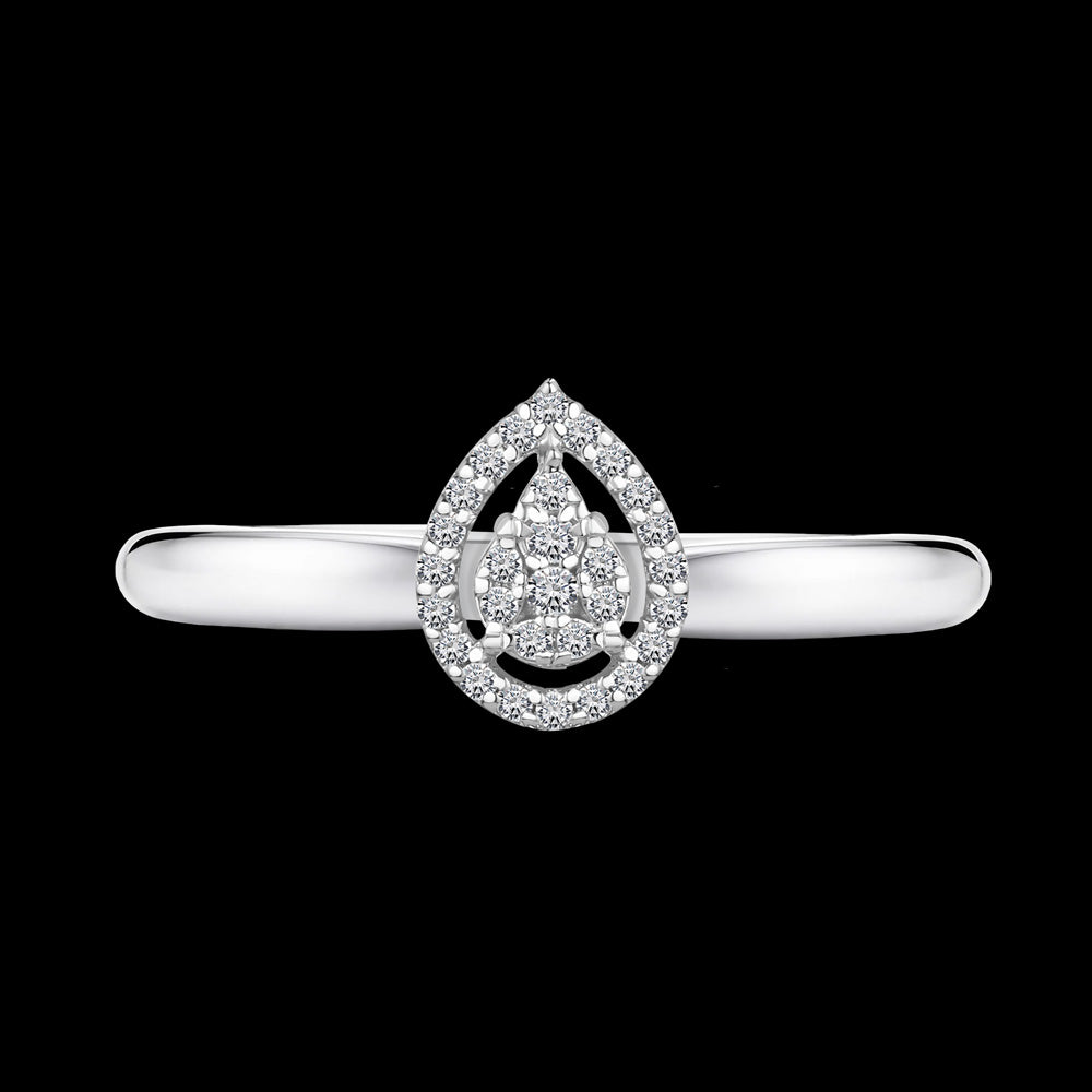 A Fancy ring adorned with round diamonds to create an exquisite pear-shaped finishing look Fine jewelry / I-X210R